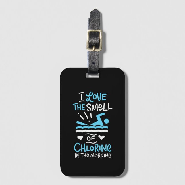 Swimmer Swimming Simma Sport Gift Bagagebricka (Framsida vertikal)