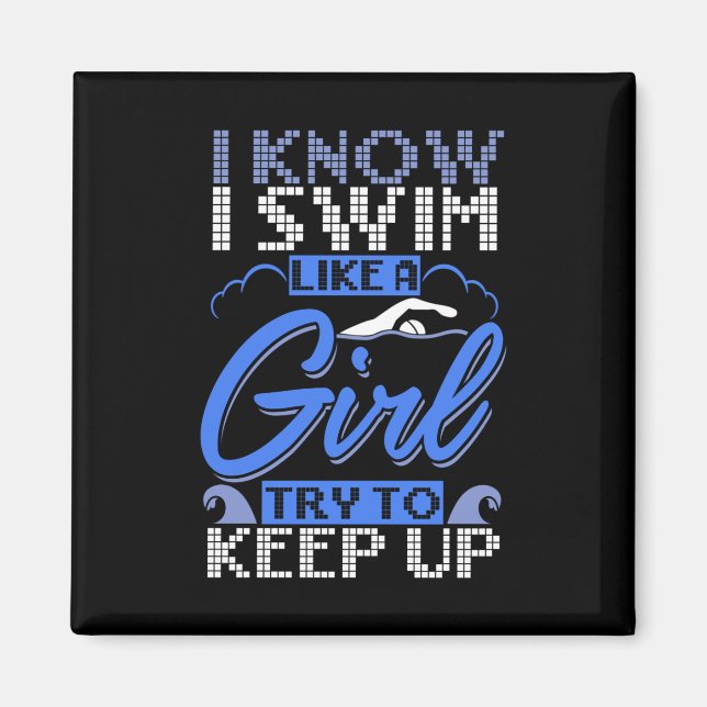 Swimmer Swimming Simma Sport Gift Magnet (Framsidan)