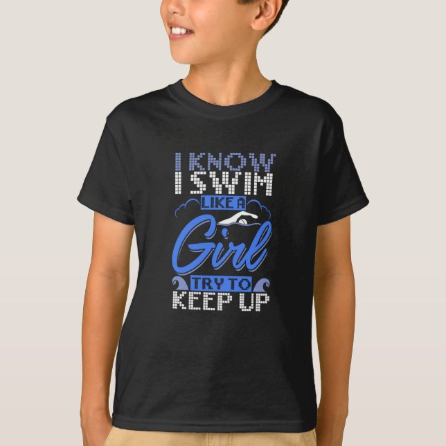 Swimmer Swimming Simma Sport Gift T Shirt (Framsida)