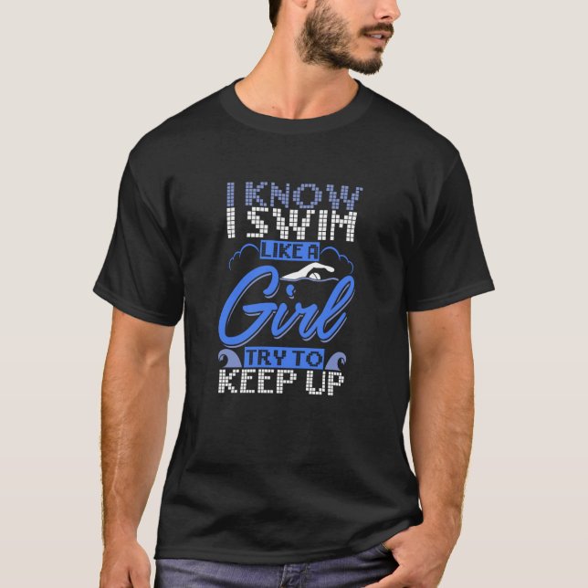 Swimmer Swimming Simma Sport Gift T Shirt (Framsida)