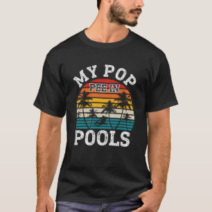 Swimmer Swimming Vacation Retro Pop Pee i Bassäng T Shirt