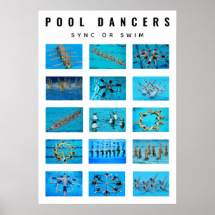 Swimmer Synchronized Swimming Poster