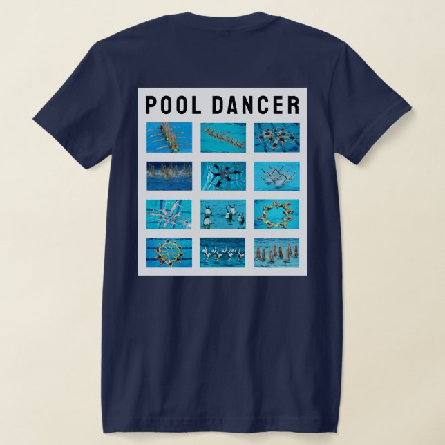 Swimmer Synchronized Swimming T Shirt (Laydown Baksida)