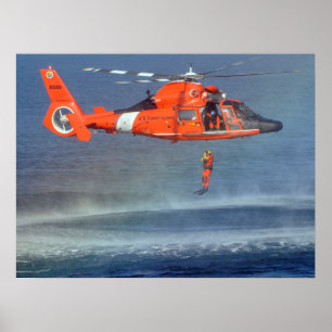 Swimmer-träning för Rädding av kusten Guard Poster