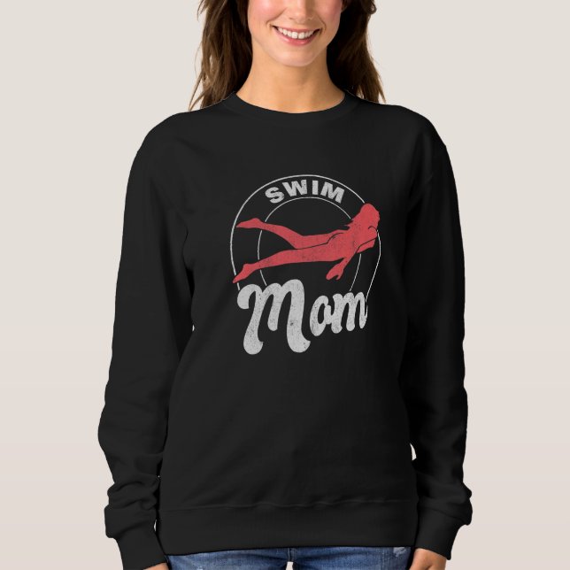 Swimmer Women Swimming Mother Swim Mom T Shirt (Framsida)
