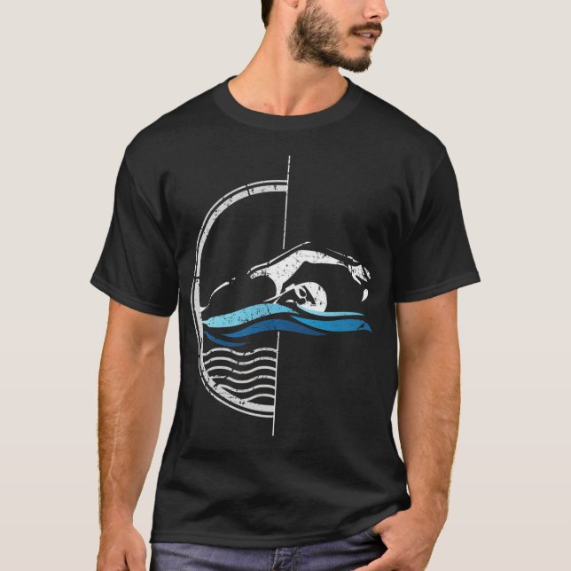 Swimmers Front Crawl Swimming Gift Ideas christian T Shirt (Framsida)