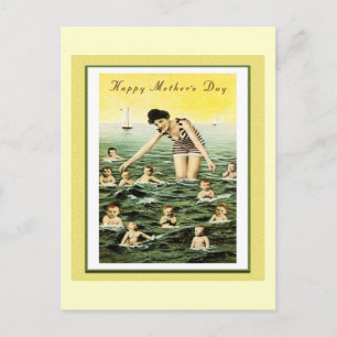 Swimmers vintage Mors dag Baby Vykort