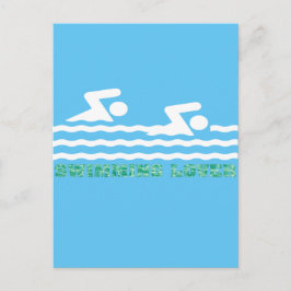 Swimming Älskare Vykort