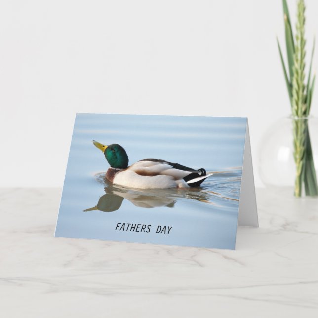 Swimming Anka Fars dag Card Kort (Framsida)