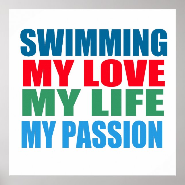 Swimming är min passion poster (Framsidan)