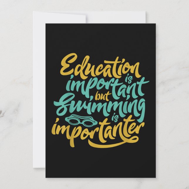 Swimming är viktigt att simma hos nykomlingar Älsk Inbjudningar (Framsida)