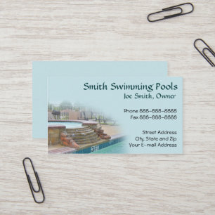 Swimming Bassäng Affärskort Visitkort