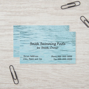 Swimming Bassäng Affärskort Visitkort