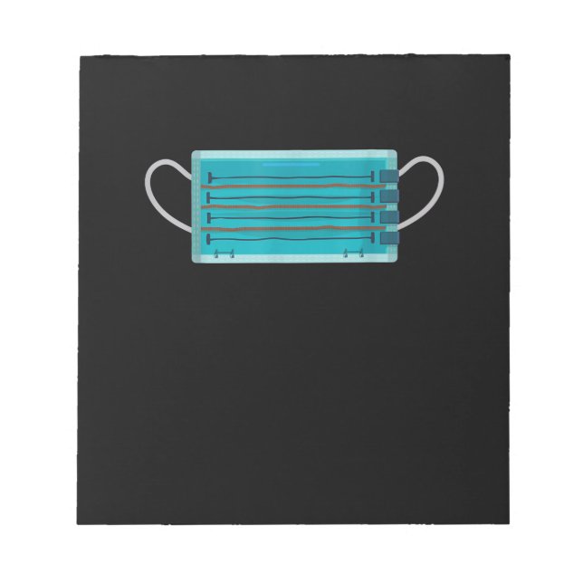 Swimming Bassäng Ansikte Mask Mask Meme Gag T-Shir Anteckningsblock (Framsida)