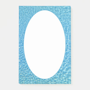 Swimming Bassäng Coola Blue Vatten Print Post-it Block