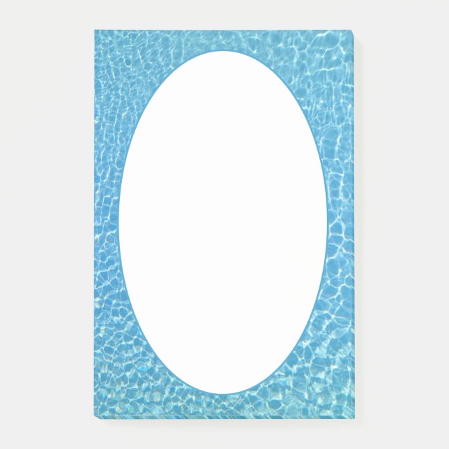 Swimming Bassäng Coola Blue Vatten Print Post-it Block (Framsida)