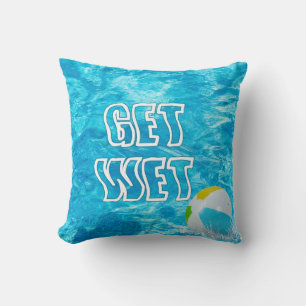 Swimming Bassäng Get Blöt Dekorativ kudde