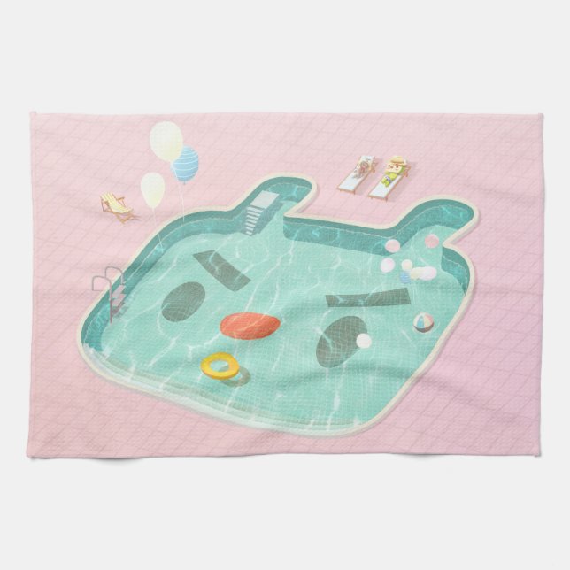 Swimming Bassäng Kökshandduk (Horisontell)