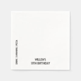 Swimming Bassäng Party Boy Födelsedagsfest Pappersservett