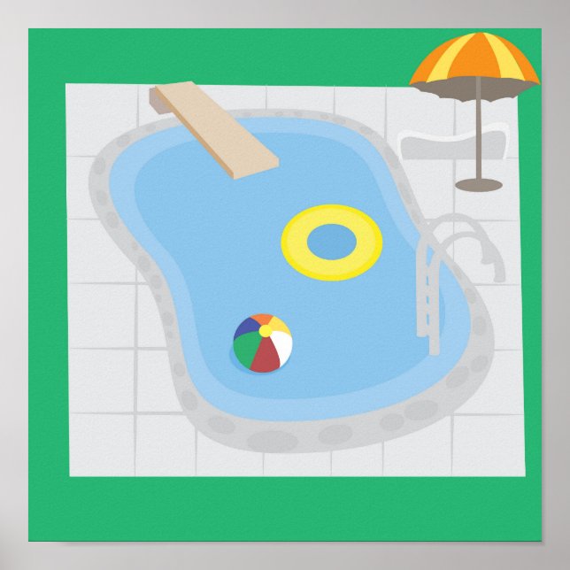 Swimming Bassäng Poster (Framsidan)