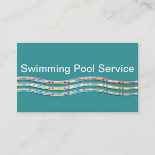 Swimming Bassäng Service Affärskort Visitkort