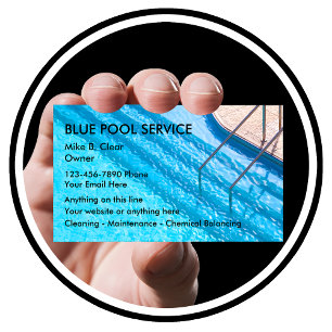 Swimming Bassäng Service Affärskort Visitkort