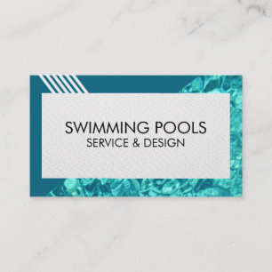 Swimming Bassäng Services Affärskort Visitkort