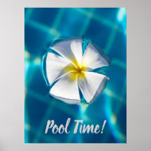 Swimming Bassäng Sparkling Vatten med Flower-gåva