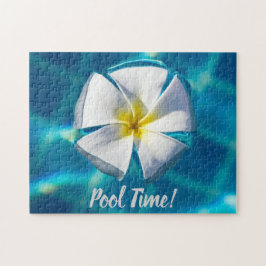 Swimming Bassäng Sparkling Vatten med Flower-gåva Pussel