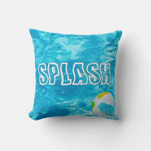 Swimming Bassäng Stänk Dekorativ kudde