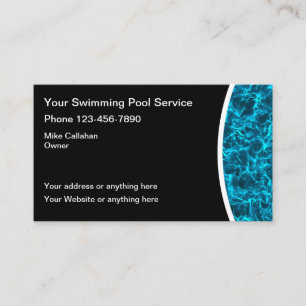 Swimming Bassäng Vatten Service Visitkort