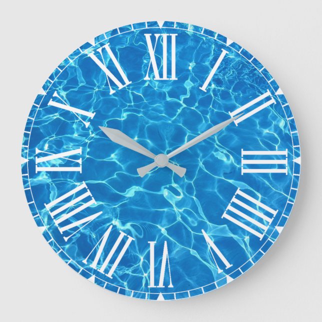 Swimming Bassäng Vatten Stor Klocka (Framsida)
