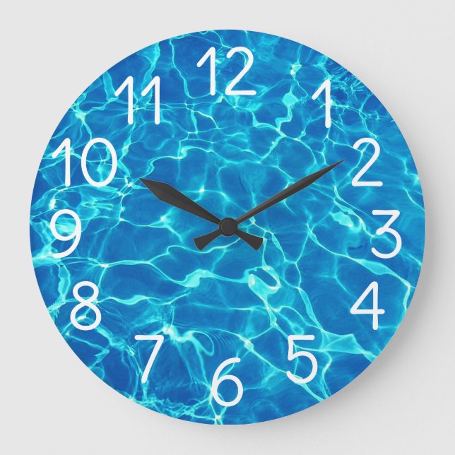 Swimming Bassäng Vatten Stor Klocka (Framsida)