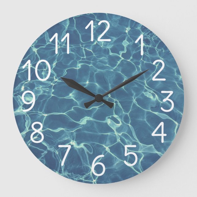 Swimming Bassäng Vatten Stor Klocka (Framsida)