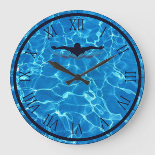 Swimming Bassäng Vatten Stor Klocka