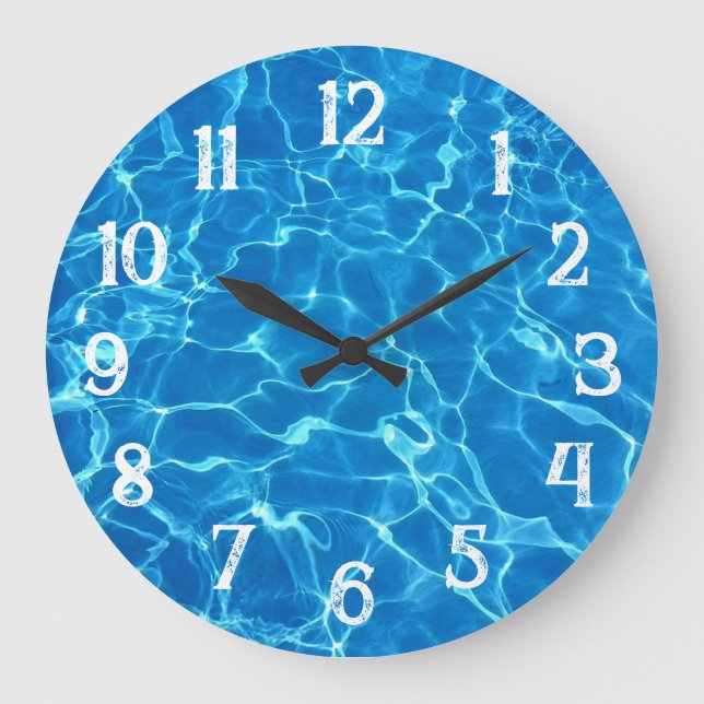 Swimming Bassäng Vatten Stor Klocka (Framsida)