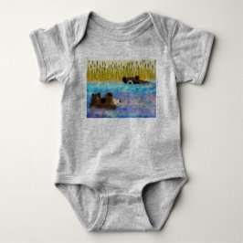 Swimming Bears One-biet Baby Bodykostym T Shirt