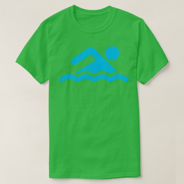 Swimming-begäran annan färg t shirt (Design framsida)