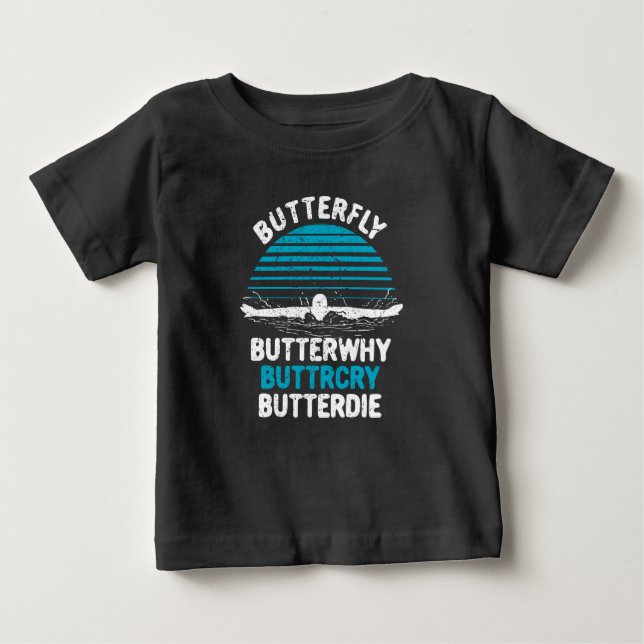 Swimming - Butterfly ButterVarför T Shirt (Framsida)