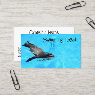Swimming Coach-Affärskort Visitkort