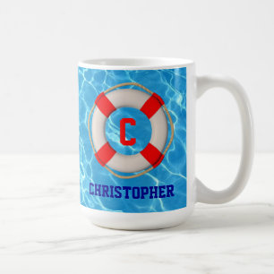 Swimming Coach Bassäng LIfesaver Kaffemugg