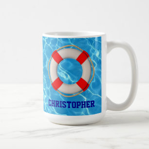 Swimming Coach Bassäng LIfesaver Kaffemugg