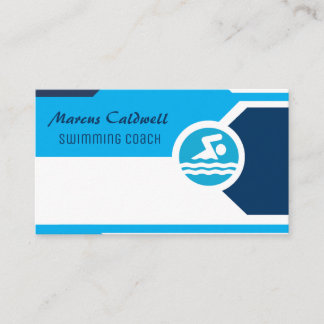 Swimming Coach Instructor Visitkort