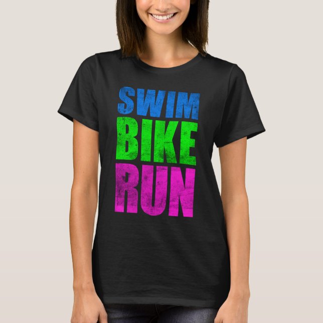 SWIMMING CYCLING RUNNING KONA 2023 TRIATHLETE MANA T SHIRT (Framsida)