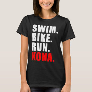 SWIMMING CYCLING RUNNING KONA 2023 TRIATHLETE MANA T SHIRT