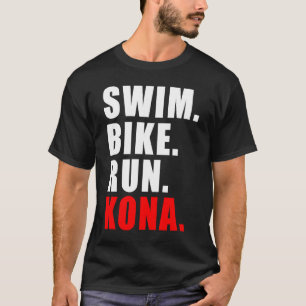 SWIMMING CYCLING RUNNING KONA 2023 TRIATHLETE MANA T SHIRT