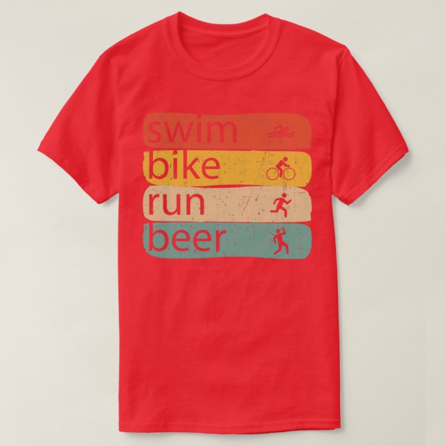 Swimming Cycling Running Triathlon Simma Bike Spri T Shirt (Design framsida)