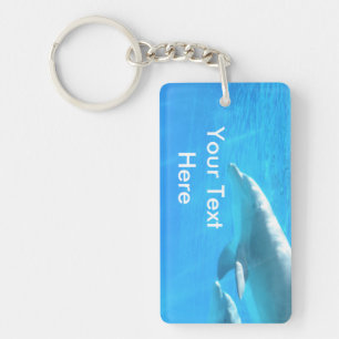 Swimming Dolphins Keychain Nyckelring