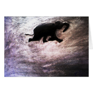 Swimming Elephant Hälsningskort