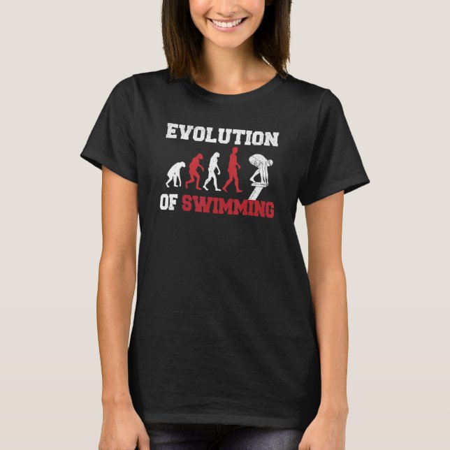 Swimming Evolution Outfit för simmare T Shirt (Framsida)